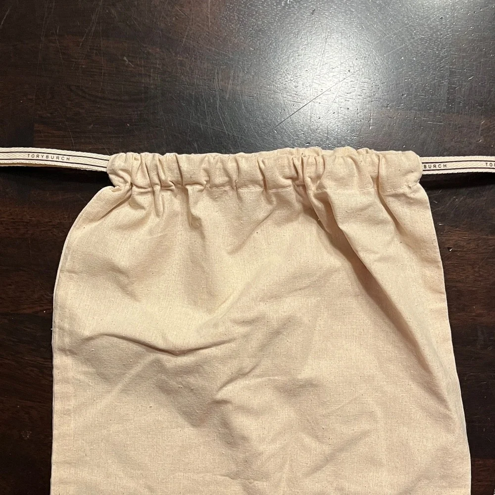 Set of 2 Tory Burch Drawstring Cotton Dust Bags, Approx 12” Wide x 14.5” Tall